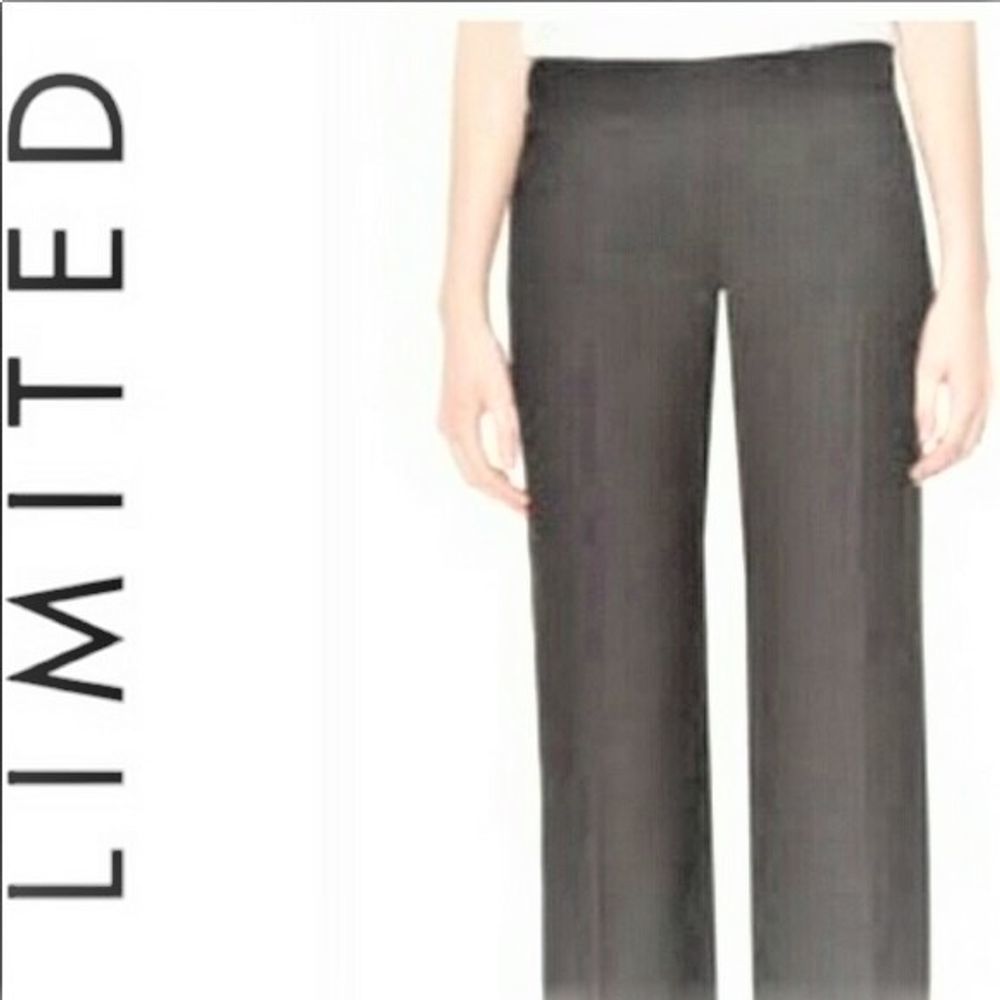Timeless Gray Pin-Stripe Straight Leg Dress Pants